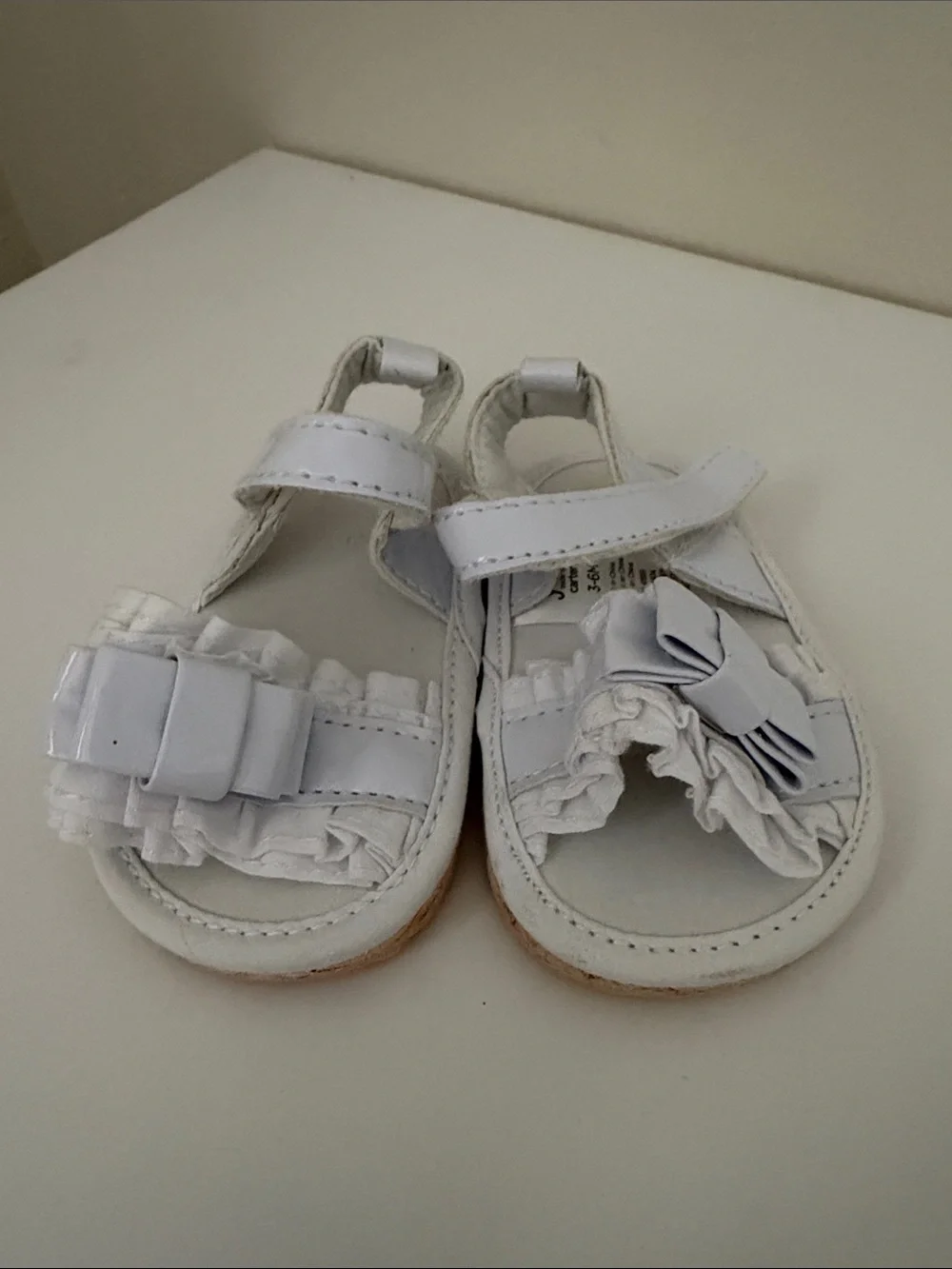 Carter's Baby Girl White Sandals 3-6 months size